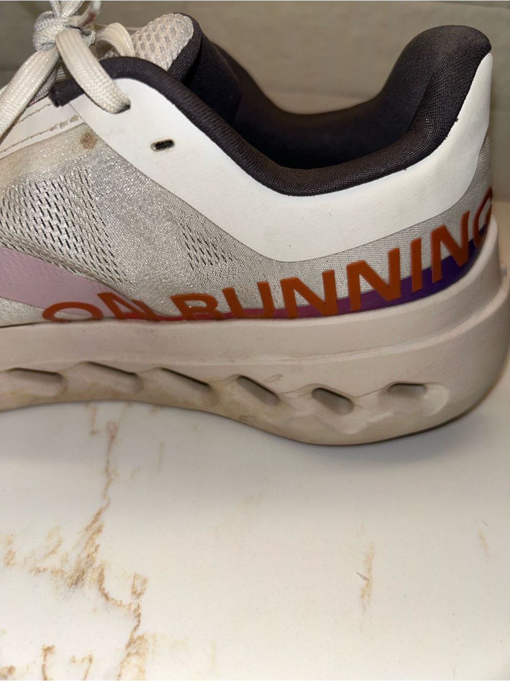 On Cloudsurfer Next Women's Size 8.5 White Flame Running Shoes Comfort Sneakers - Picture 8 of 12